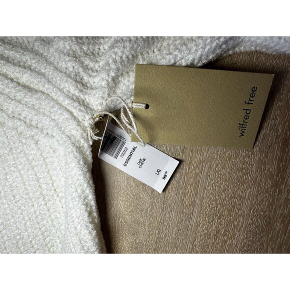 Wilfred NWT Aritzia Essential Chenille Sweater in Oak Cream Size Large Soft Knit - Picture 4 of 8